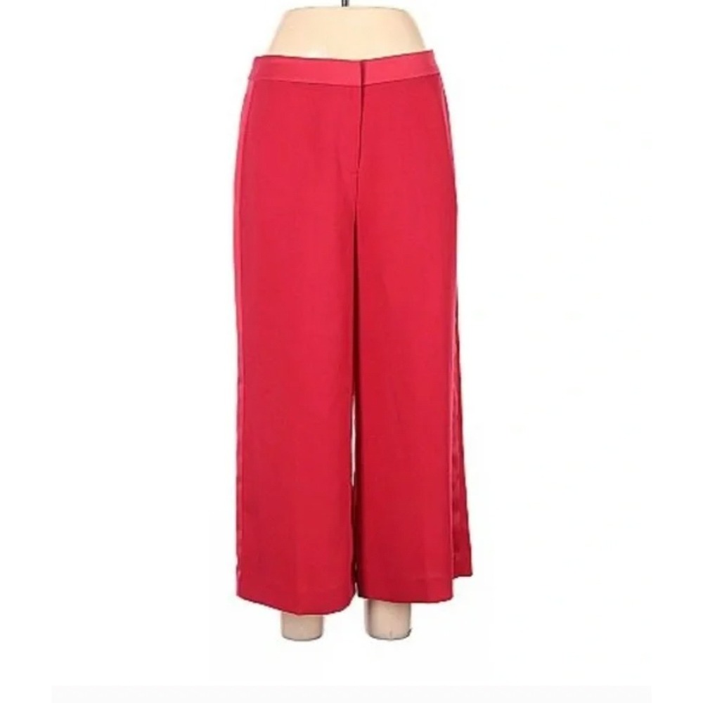 Boden Red Cotton Stretch Chino Pants Women's US 8 UK 12R Tailored‎ Trouser